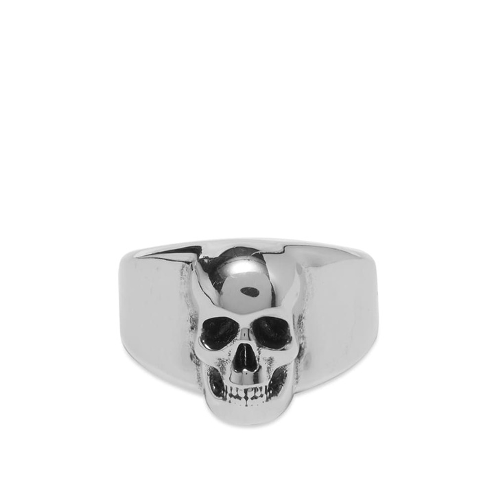 Photo: Alexander McQueen Men's Skull Signet Ring in Silver