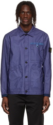 Stone Island Blue Cotton Jacket