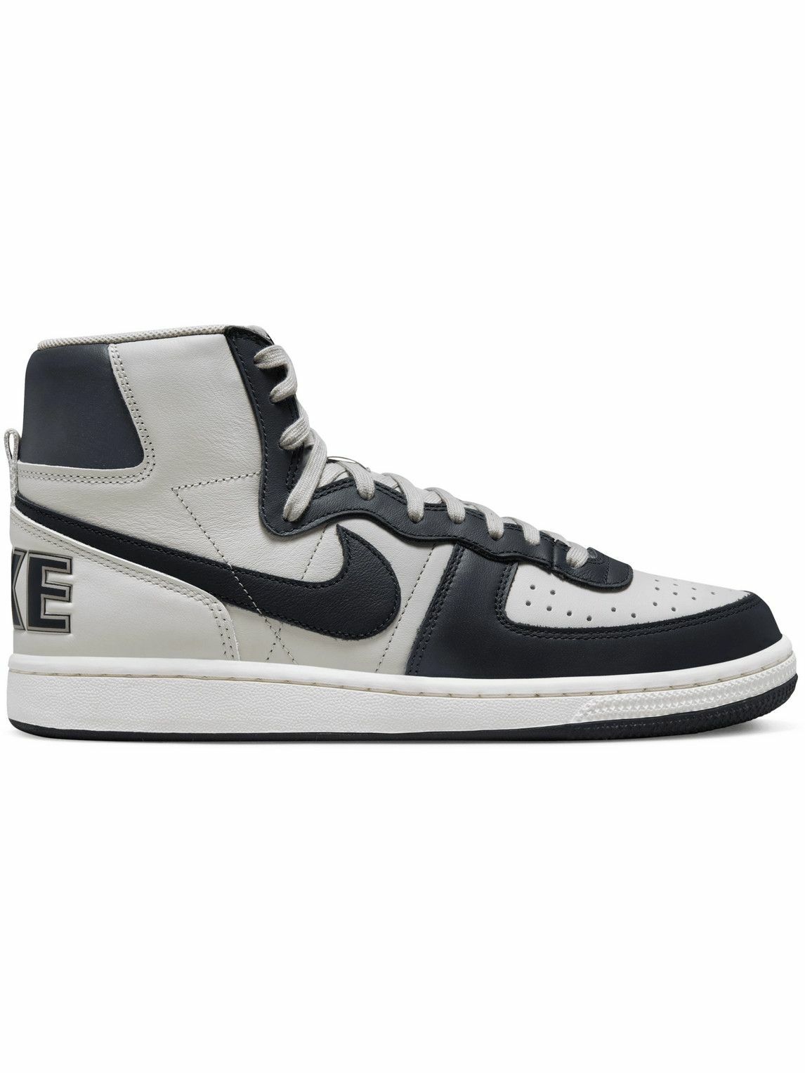 Nike - Terminator Leather High-Top Sneakers - Gray Nike