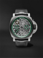 Panerai - Luminor Tourbillion GMT Skeleton Hand-Wound 47mm Titanium and Alligator Watch, Ref. No. PAM00768