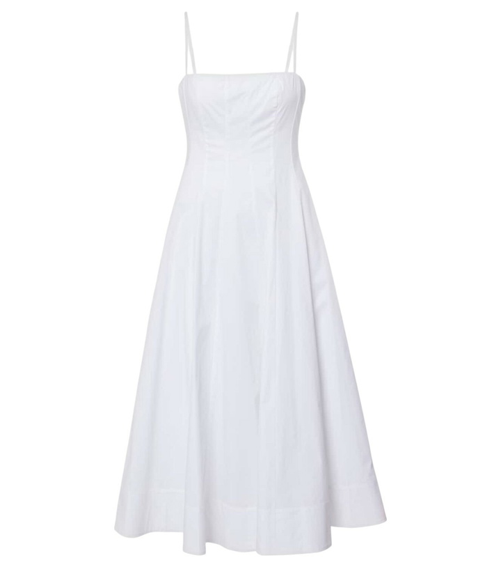 Photo: Staud Wylie corset cotton midi dress