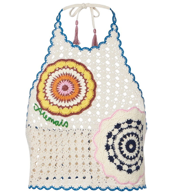 Photo: Alémais Elma crochet embroidered cotton crop top