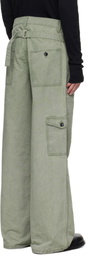 Ann Demeulemeester Green Monder Workwear Comfort Cargo Pants