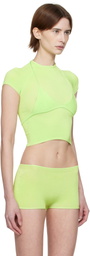 Isa Boulder Green Knitted Malley Bra & Jia Baby T-shirt