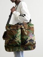 Gallery Dept. - Leather-Trimmed Camouflage-Print Twill Messenger Bag