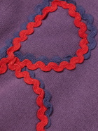 BODE - Ric Rac-Trimmed Cotton-Jersey Sweatshirt - Purple