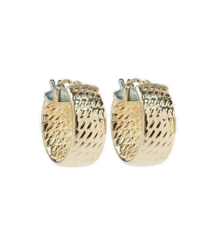 Photo: Stone and Strand Le Groove 14kt gold hoop earrings