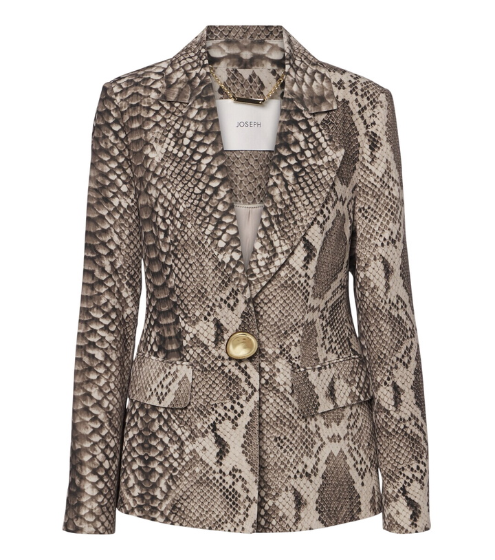Photo: Joseph Birch snake-print satin twill blazer