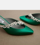 Balenciaga x Manolo Blahnik embellished satin mules