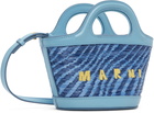 Marni Blue Wavy Tropicalia Micro Tote