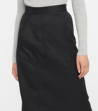Moncler - High-rise A-line midi skirt