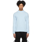 Phlemuns Blue Contrast Stitch Turtleneck