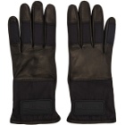 Prada Black Lambskin Logo Gloves