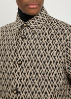 Valentino Garavani Chevron Cotton and Silk-blend Overshirt Beige