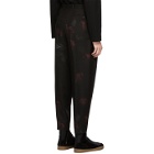 Lad Musician Black Rose 2-Tuck Tapered Wide Trousers