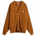 A Bathing Ape Men's Solid Camo Jacquard One Point Cardigan in Beige