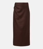 SIR Linen midi skirt