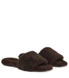 Aeyde Anna shearling slides