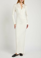 Tove Iana Jersey Maxi Shirt Dress Ivory