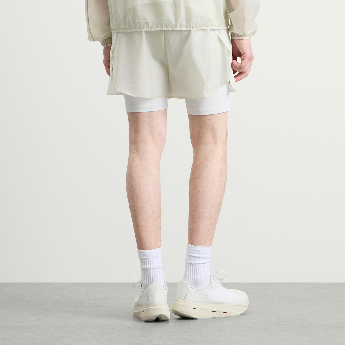 ON Men's x PAF Zero 2-in-1 Shorts in Ice/Gale