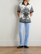 Dolce&Gabbana - Straight-Leg Linen Trousers - Blue