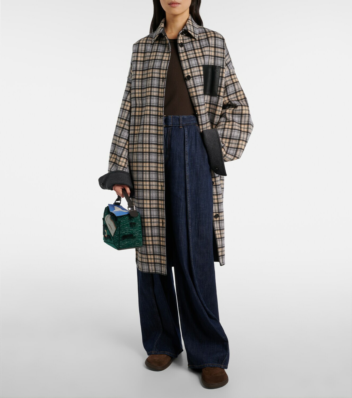 Loewe Belted high-rise wide-leg jeans