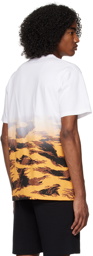 BAPE White & Orange Tiger Camo Gradation College T-Shirt