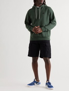 NIKE - Sportswear Logo-Print Cotton-Blend Jersey Hoodie - Green