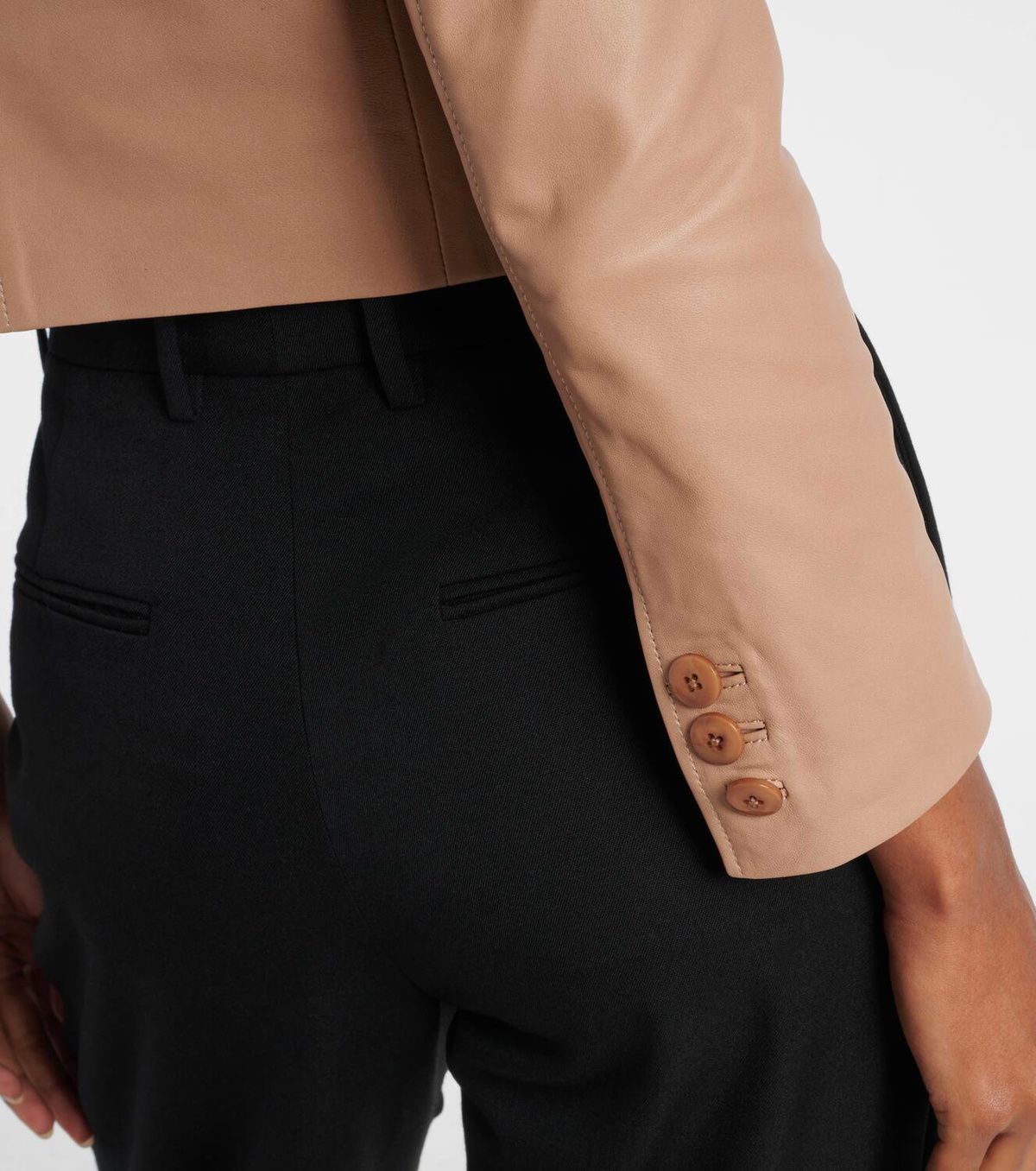 Dorothee Schumacher Sleek Statement cropped leather jacket