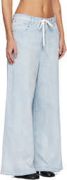 MM6 Maison Margiela Blue Wide-Leg Jeans
