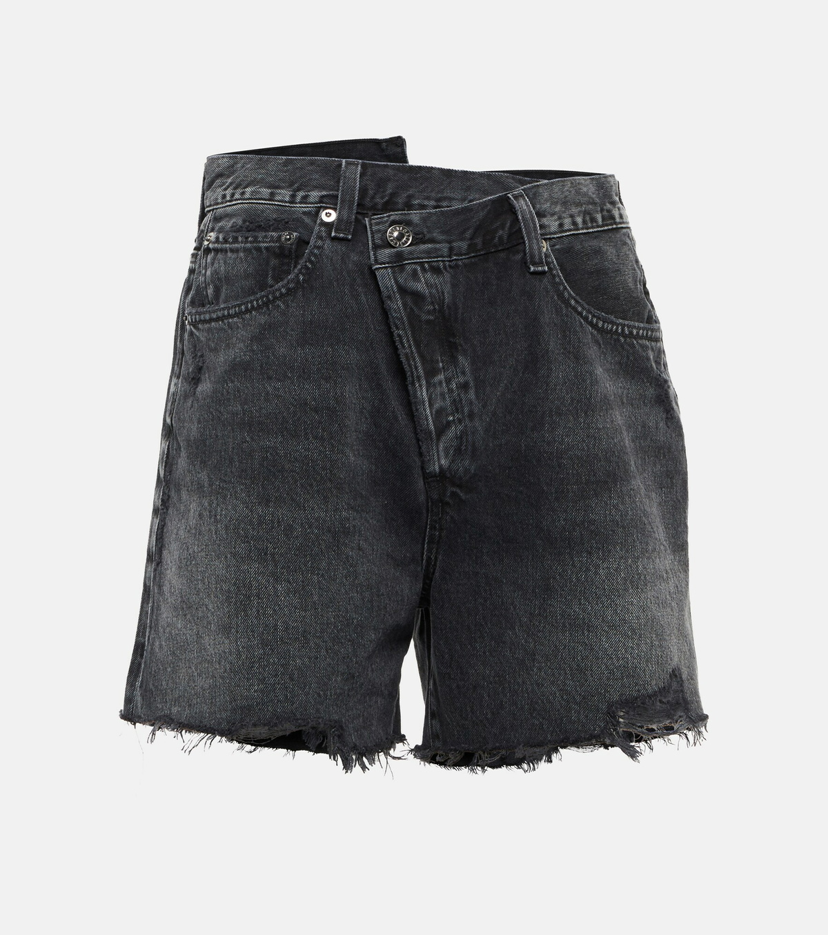Agolde - Criss Cross high-rise denim shorts AGOLDE