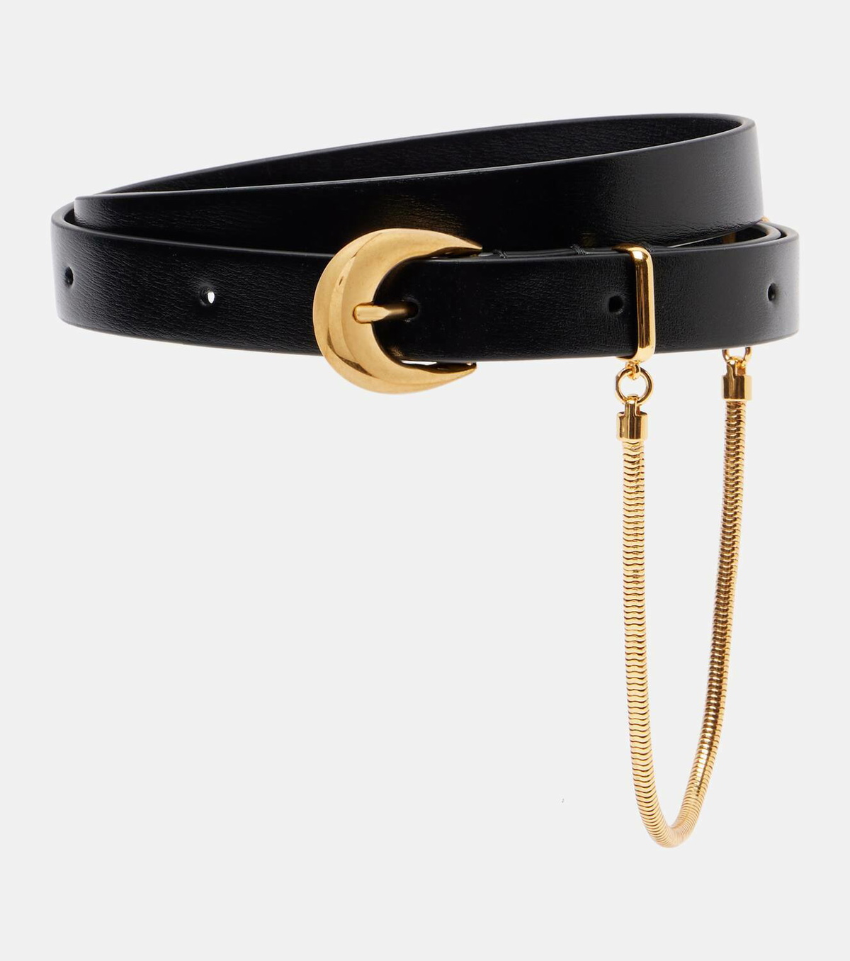 Jil Sander Curve chain-detail leather belt