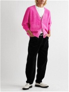 Stussy - Shaggy Brushed Knitted Cardigan - Pink