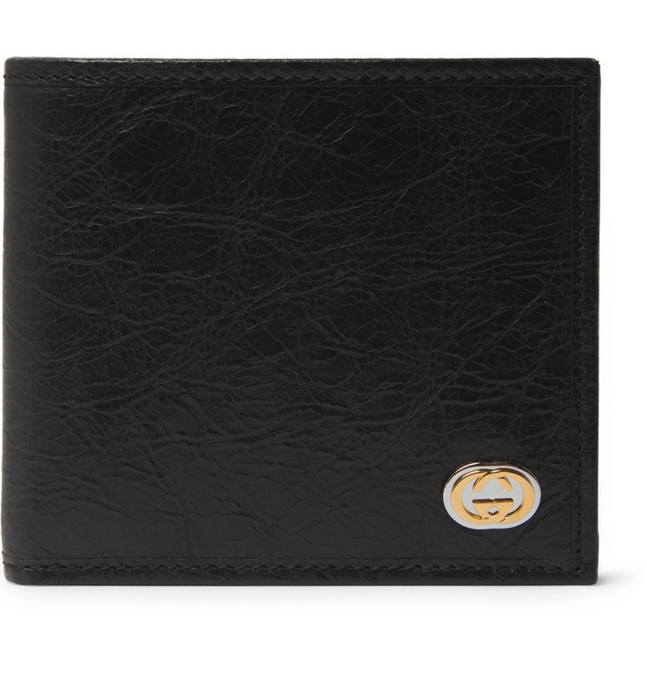 Photo: Gucci - Textured-Leather Billfold Wallet - Black
