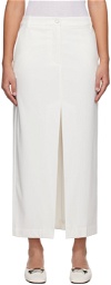 REMAIN Birger Christensen White Slit Maxi Skirt