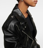 Alexander McQueen - Belted leather biker jacket