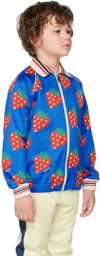 Gucci Kids Blue & Red Strawberry Star Jacket
