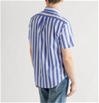 Polo Ralph Lauren - Slim-Fit Button-Down Collar Striped Cotton Shirt - Blue