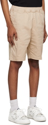 AAPE by A Bathing Ape Beige Embroidered Shorts