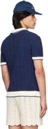 Casablanca Navy Patch Polo