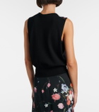Erdem Floral printed wool top