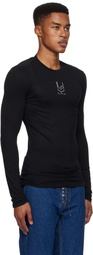 Ludovic de Saint Sernin Black Stud Logo Long Sleeve T-shirt