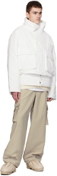Feng Chen Wang White Embossed Jacket