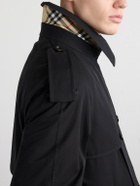 Burberry - Cropped Cotton-Gabardine Trench Coat - Black