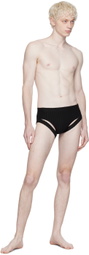 Parnell Mooney Black Ribbed Swim Briefs