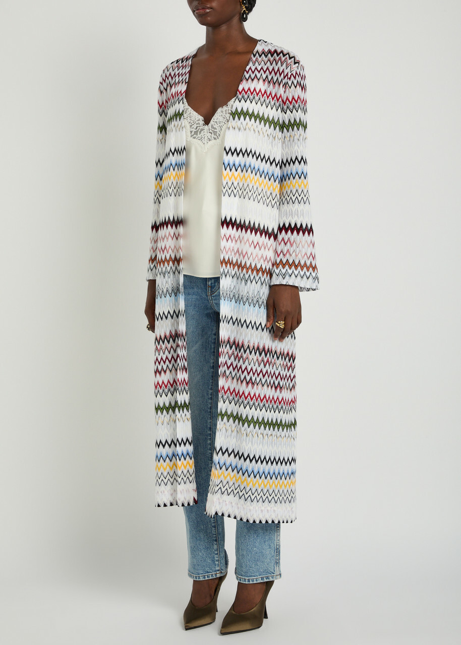Missoni Chevron Fine-knit Shirt Cardigan Multicoloured 1