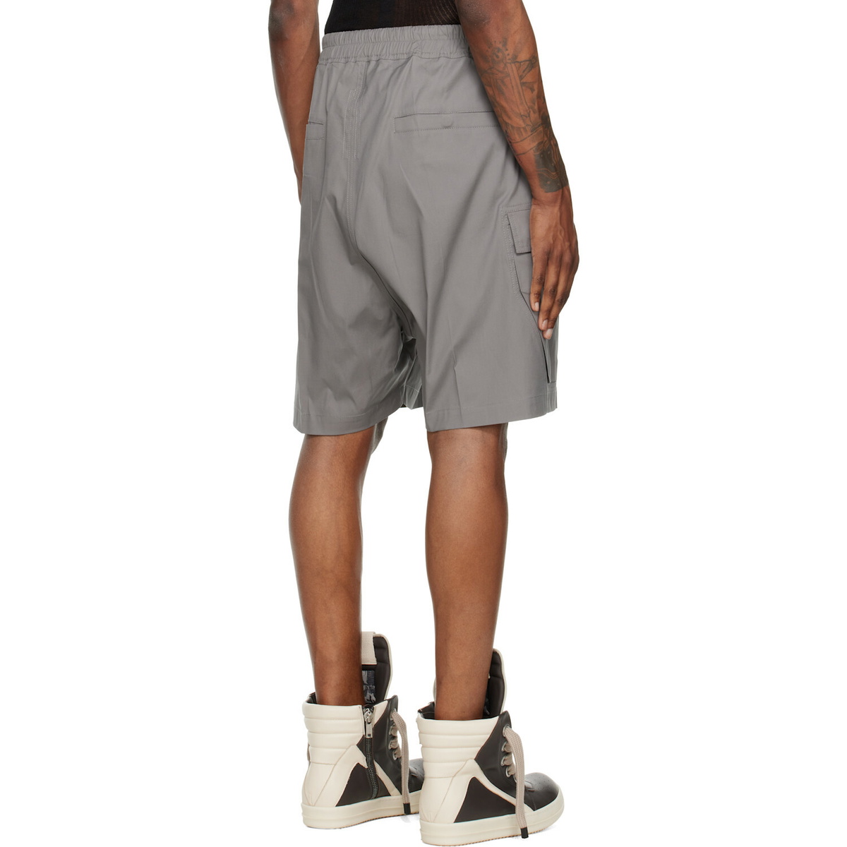 Rick Owens Gray Tower Cargobela Cargo Shorts