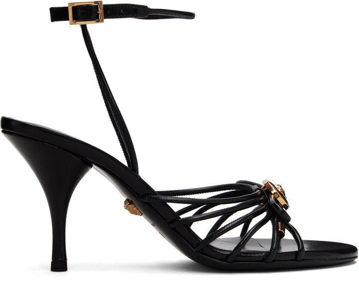 Photo: Versace Black Opera Bow Nappa 85mm Heeled Sandals