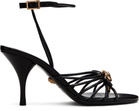 Versace Black Opera Bow Nappa 85mm Heeled Sandals