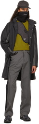 Affix Black Dual Collar Coat